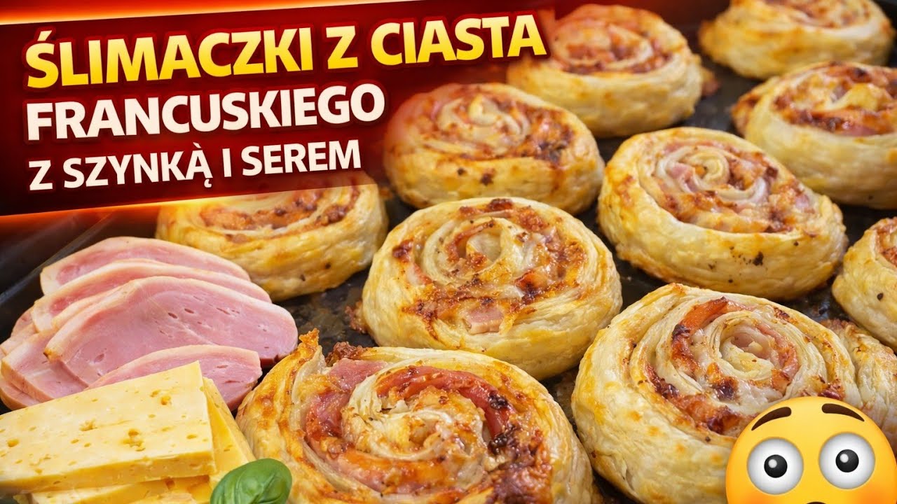 HIT! Ślimaczki z ciasta francuskiego z szynką i serem puff pastry | MajkelGotuje