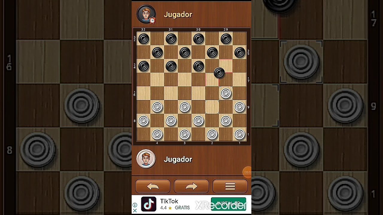 las jugadas más rápidas en damas