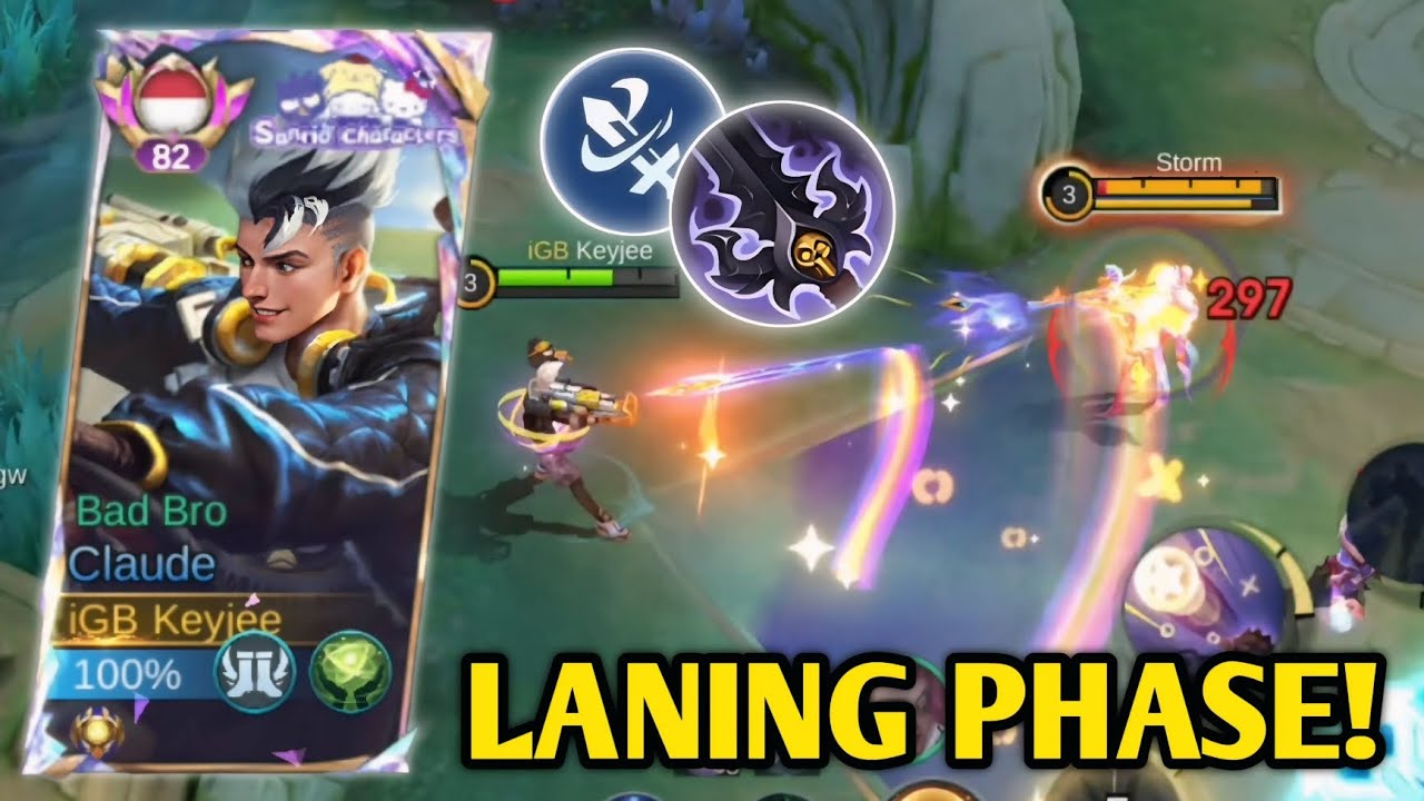 TOP GLOBAL CLAUDE TUTORIAL LANING PHASE MELAWAN LESLEY ! BEGINI BIKIN LESLEY AUTO KENA MENTAL - MLBB