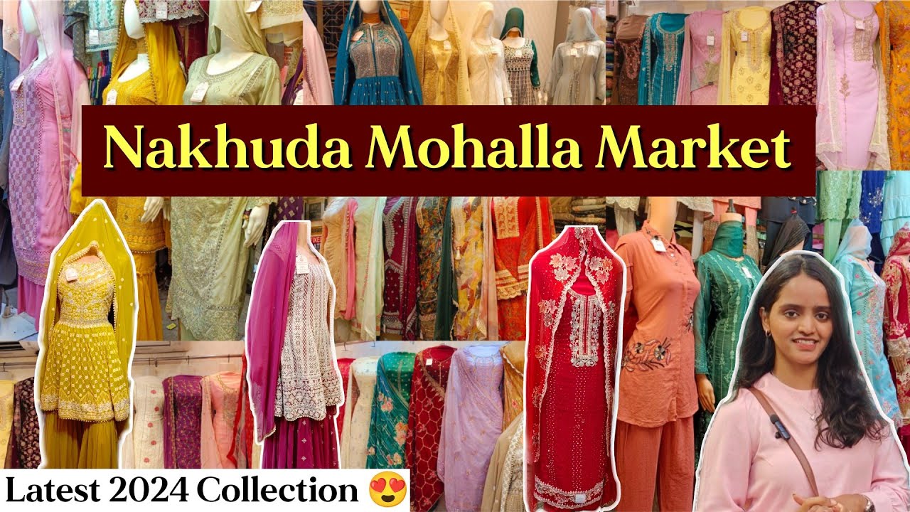 NAKHUDA MOHALLA MARKET | Latest 2024 Eid Collection 😍 of Garara, Sharara, Dress Material | 📍Mumbai