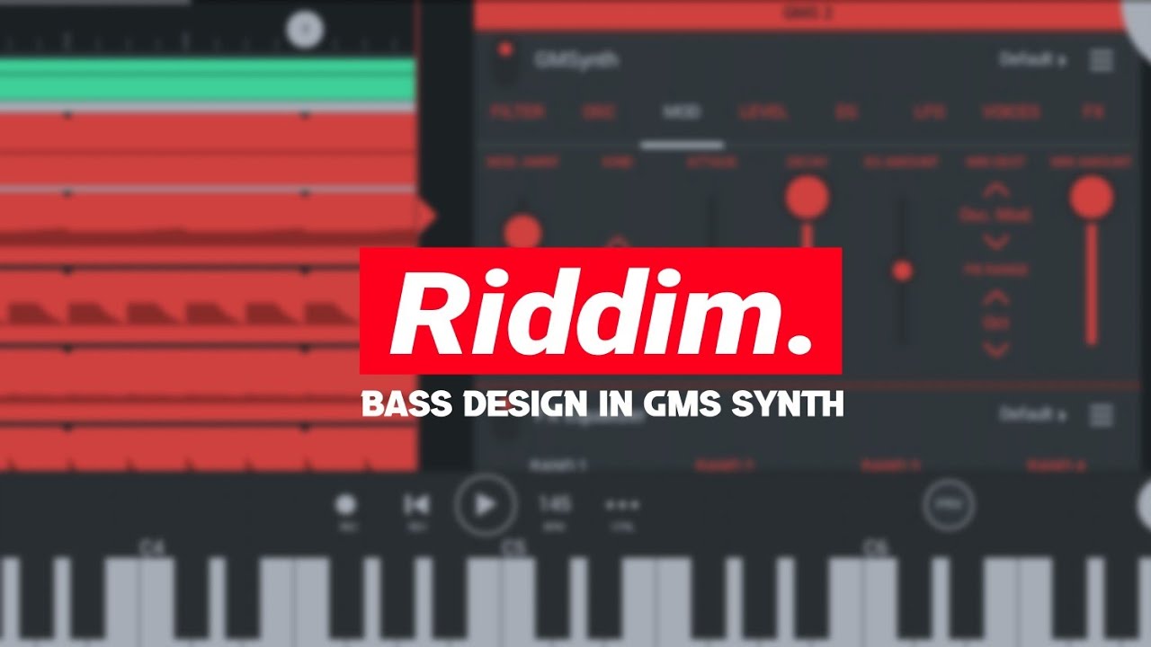How to make Riddim Bass On GMS synth | FL Studio Mobile