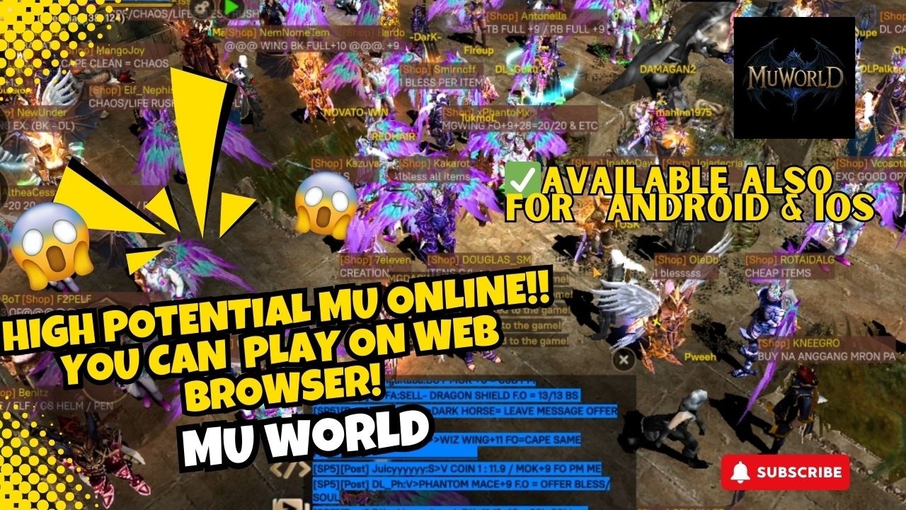First of its kind MU Server na pwedeng malaro sa Web Browser!! -  MU World