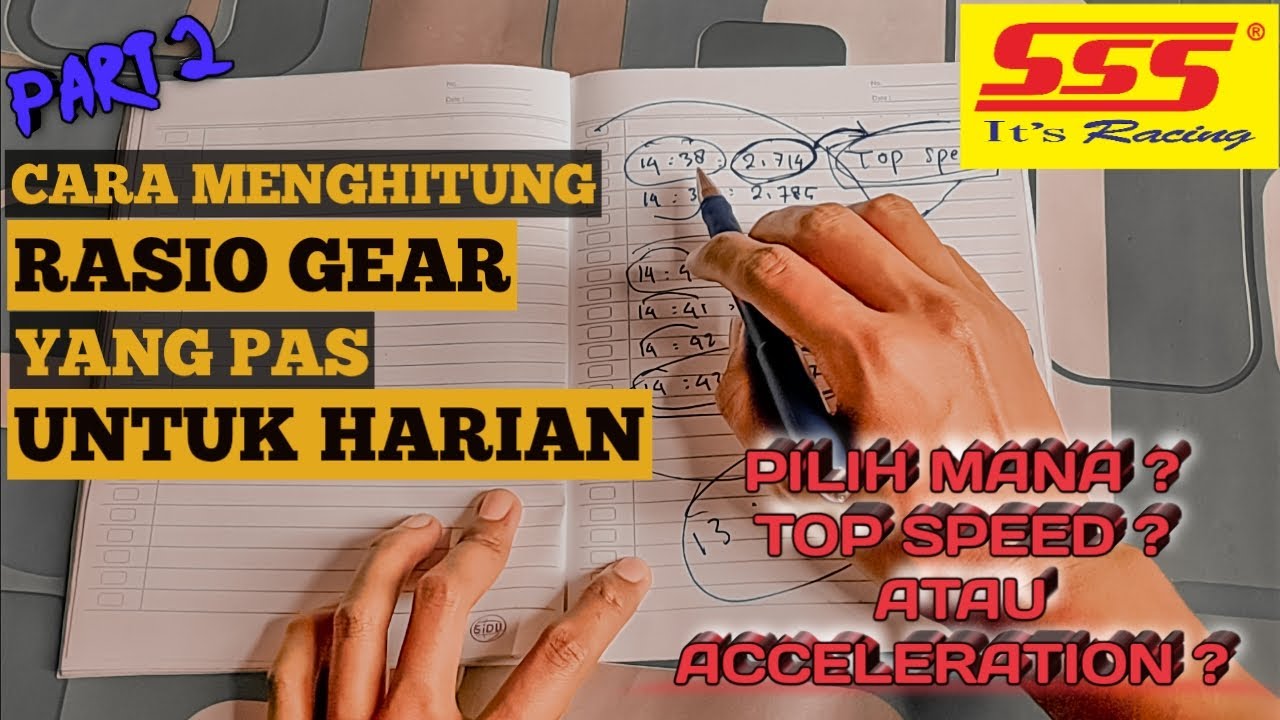 CARA MENGHITUNG RASIO GEAR PADA MOTOR ||  DI JAMIN NAFAS MOTOR JADI PANJANG.. BERLAKU DI SEMUA MOTOR