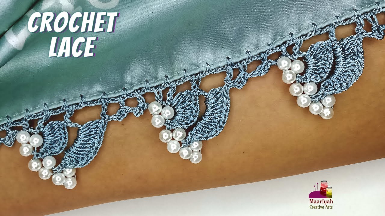 Make Crochet Lace Using Beads | Qureshia Design - 344