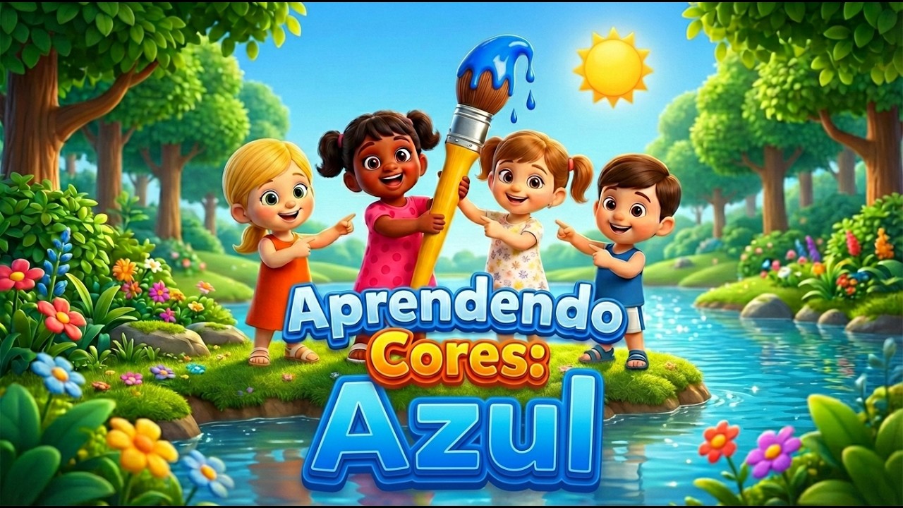 Aprendendo a Cor Azul | Criancinhas Da Fé | Ensinando as Cores e a Palavra de Deus Para Crianças