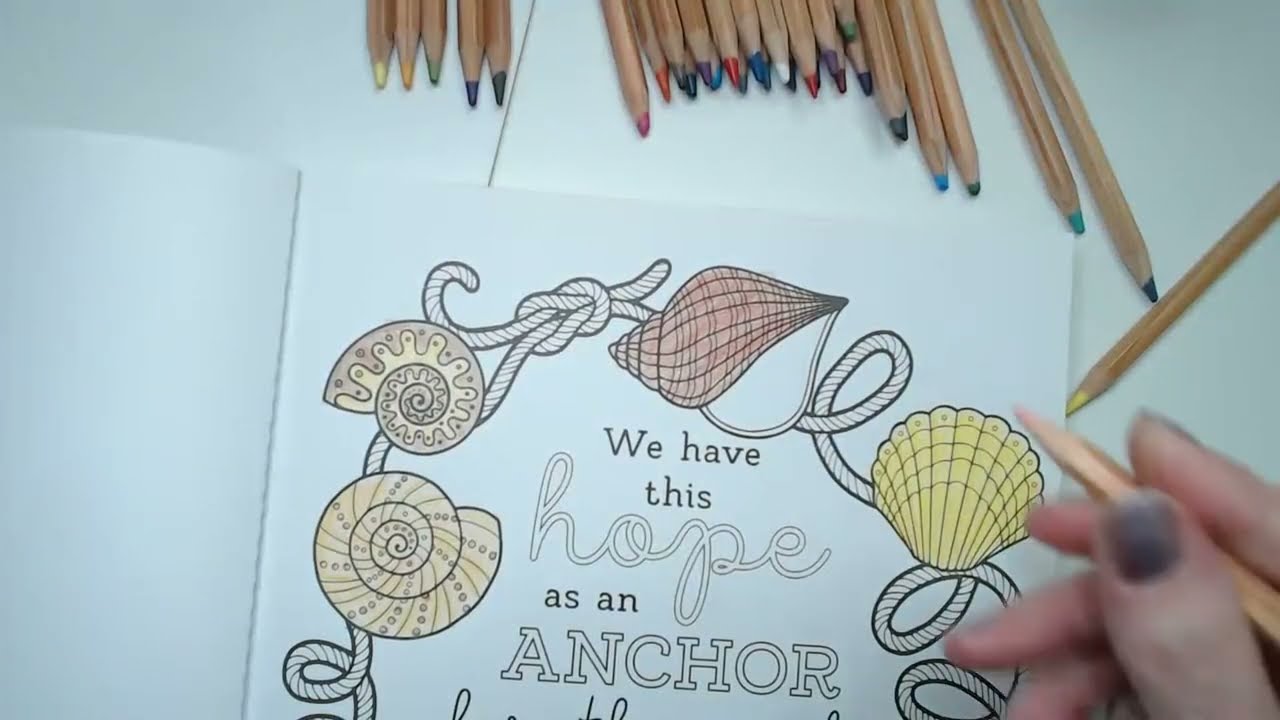 coloring Book for Adults/ We have this hope as an Anchor for the soul Hebrews 6:19 ivestream 1