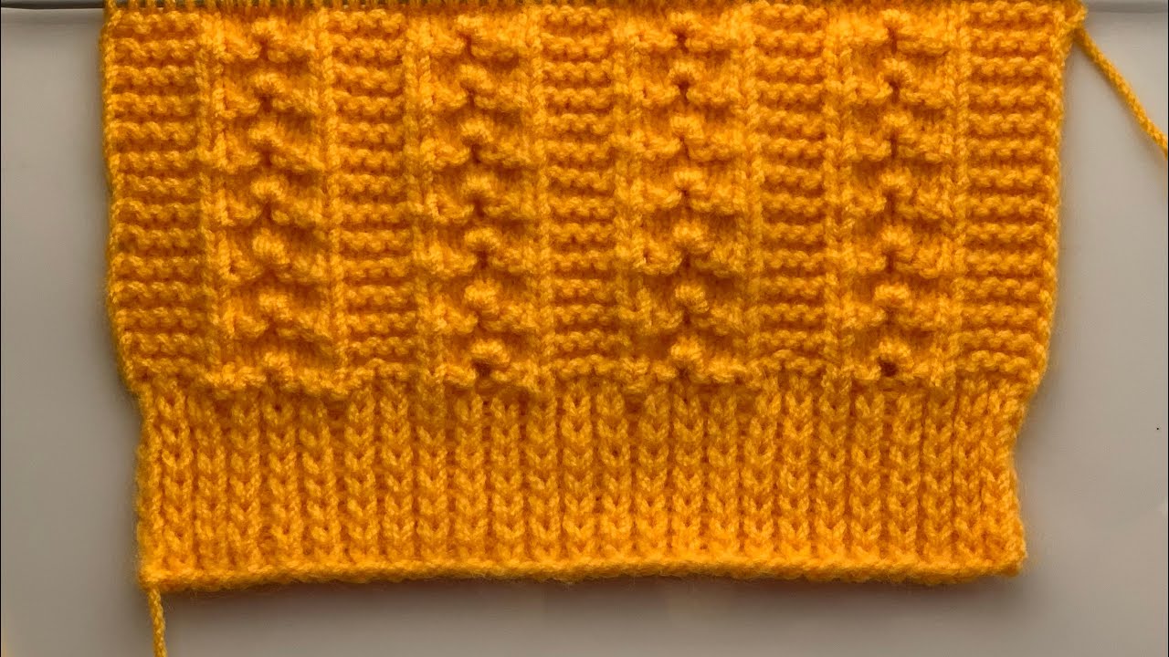 Knitting stitch pattern for sweater/cardigan/jacket /scarf