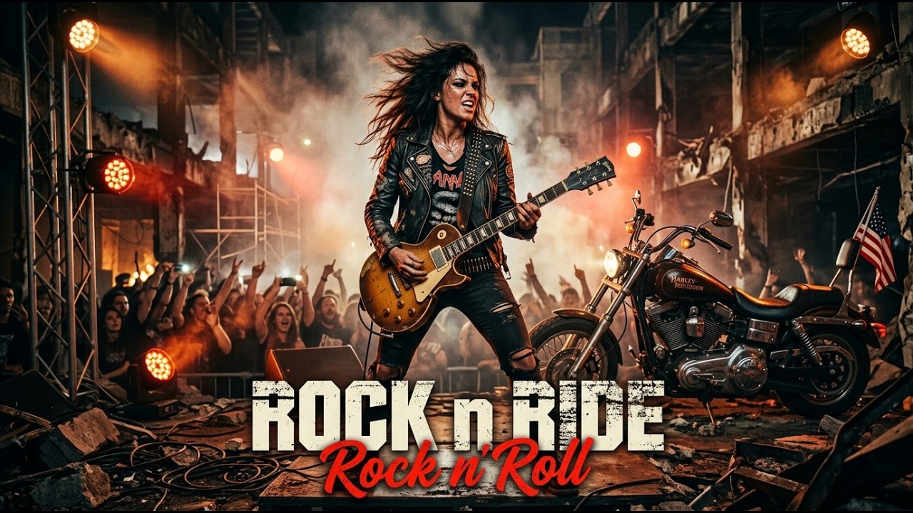 Best Music Rock N Roll 🎸 Rock N Ride 🔥 Blazing Chrome | American Freedom Highway