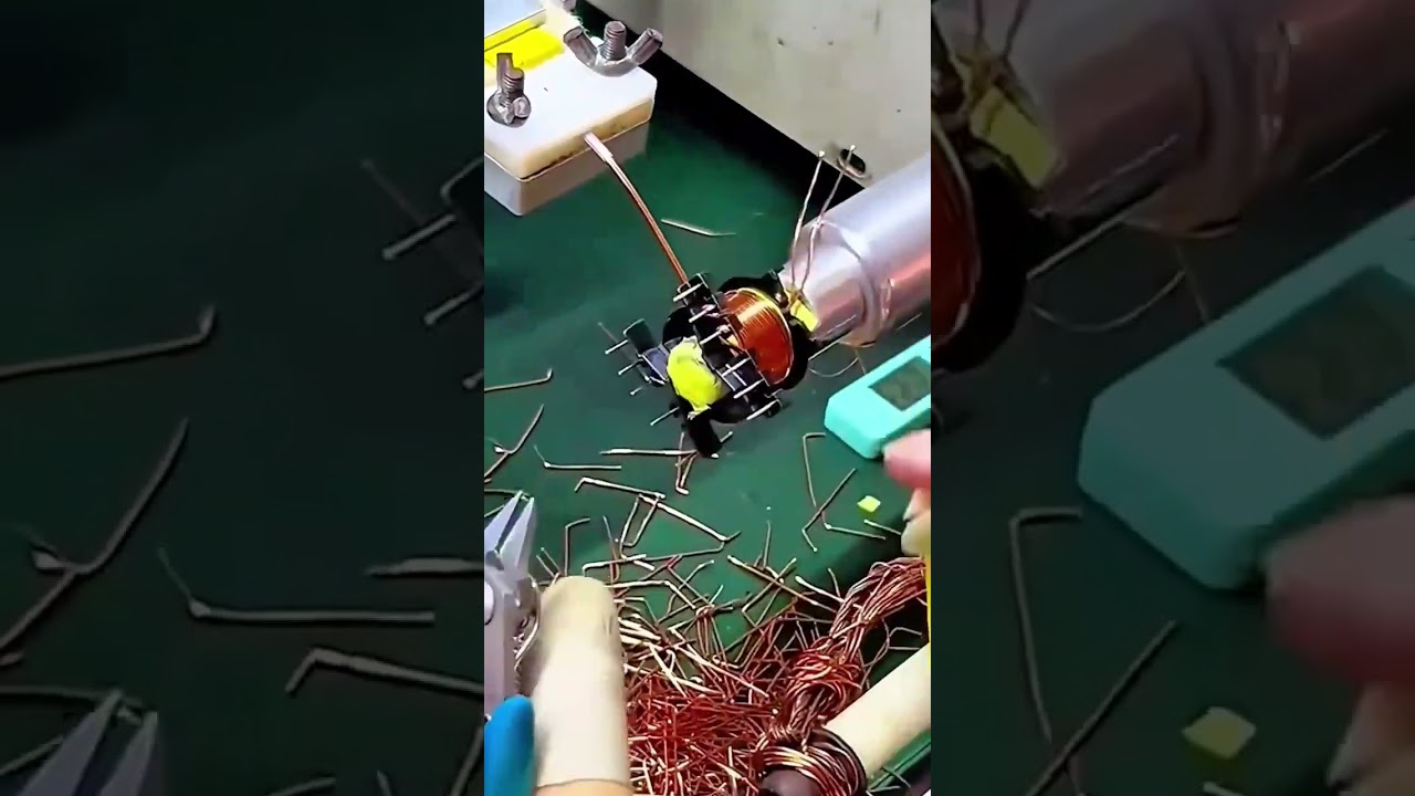 Copper Wire Coil Winding Assembly #shorts