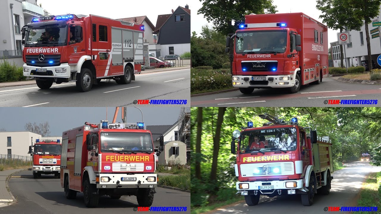 [F Wald 2 - ausgedehnter Waldbrand nach langer Trockenheit] Großübung in Roßdorf auf der Kubig