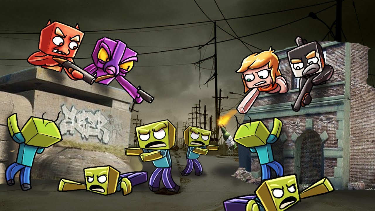 Minecraft | ZOMBIE BASE CHALLENGE - Zombie Horde Attacks! (Who will Survive?)
