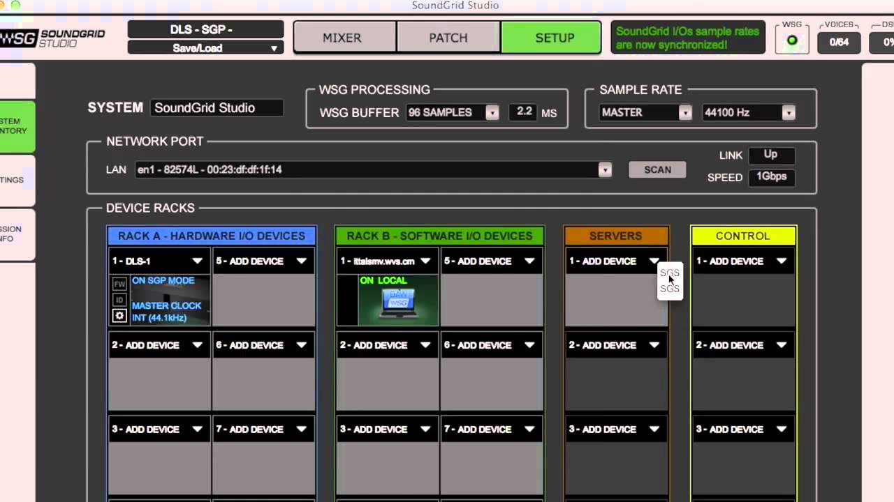 Allocating I/Os in the SoundGrid Studio Network