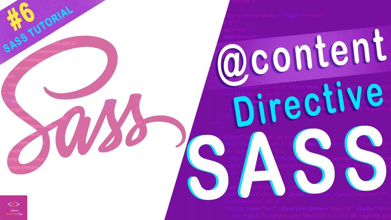 SASS Tutorial #6- @Content Directive SASS (Learn Sass)🔥🔥
