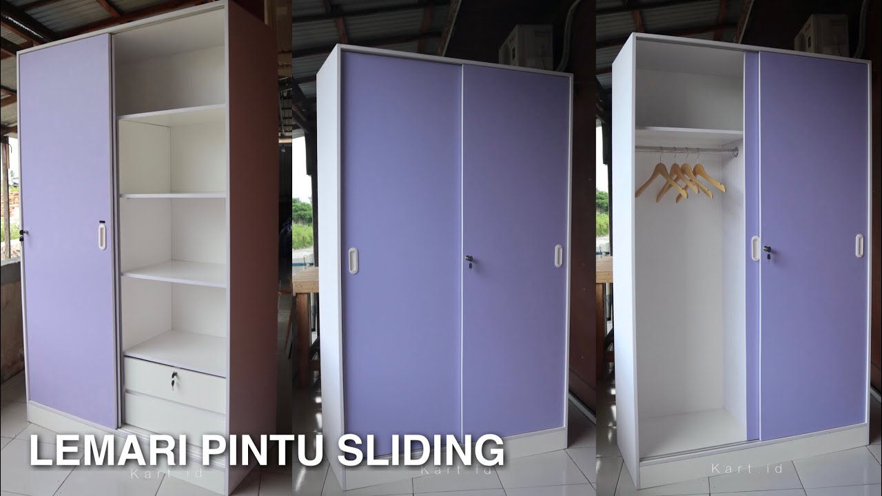 MEMBUAT LEMARI PAKAIAN PINTU SLIDING - 190cm x 118cm x 50cm |
