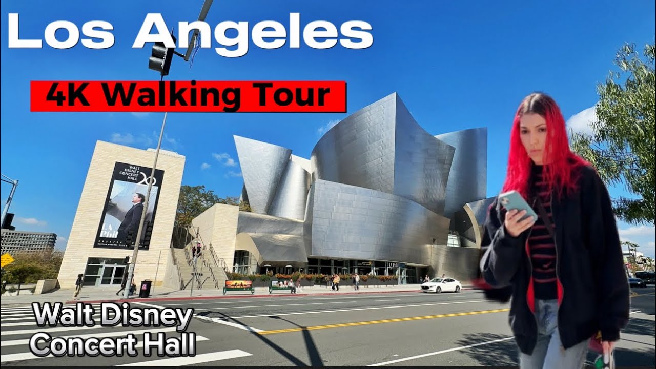 Exploring Downtown Los Angeles Walt Disney Concert Hall 4K Walk tour