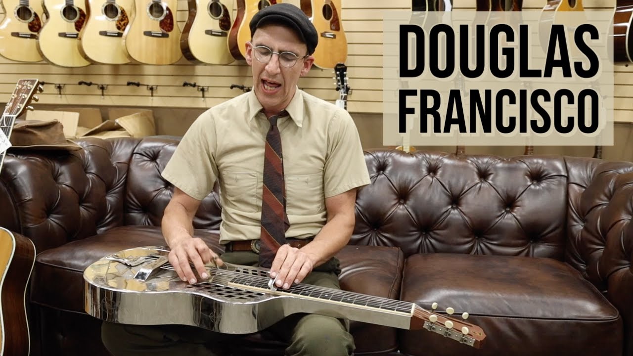 Douglas Francisco playing 1930's National Square Neck at Norman's Rare Guitars