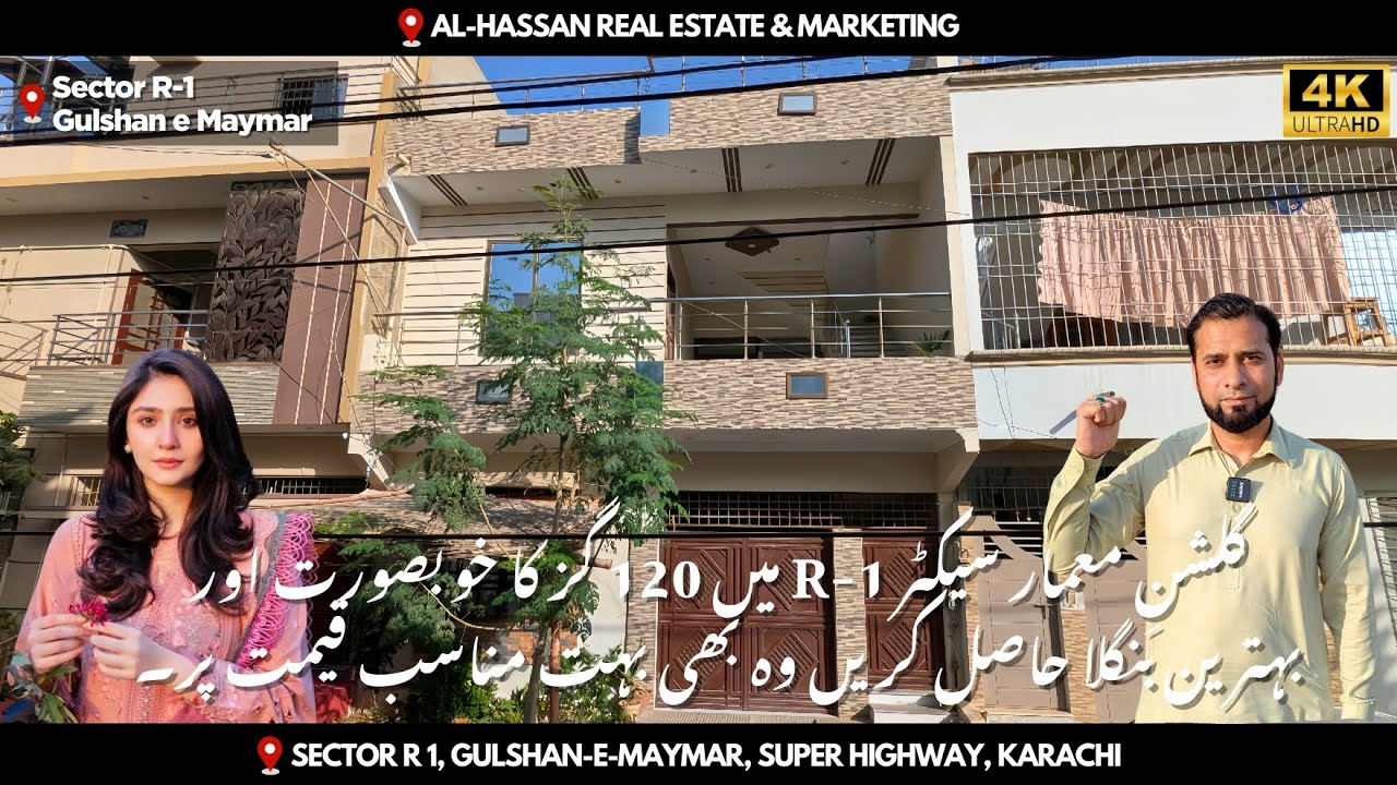 120 SQYRD Banglow for Sale in Gulshan e Maymar | Al Hassan Real Estate & Marketing