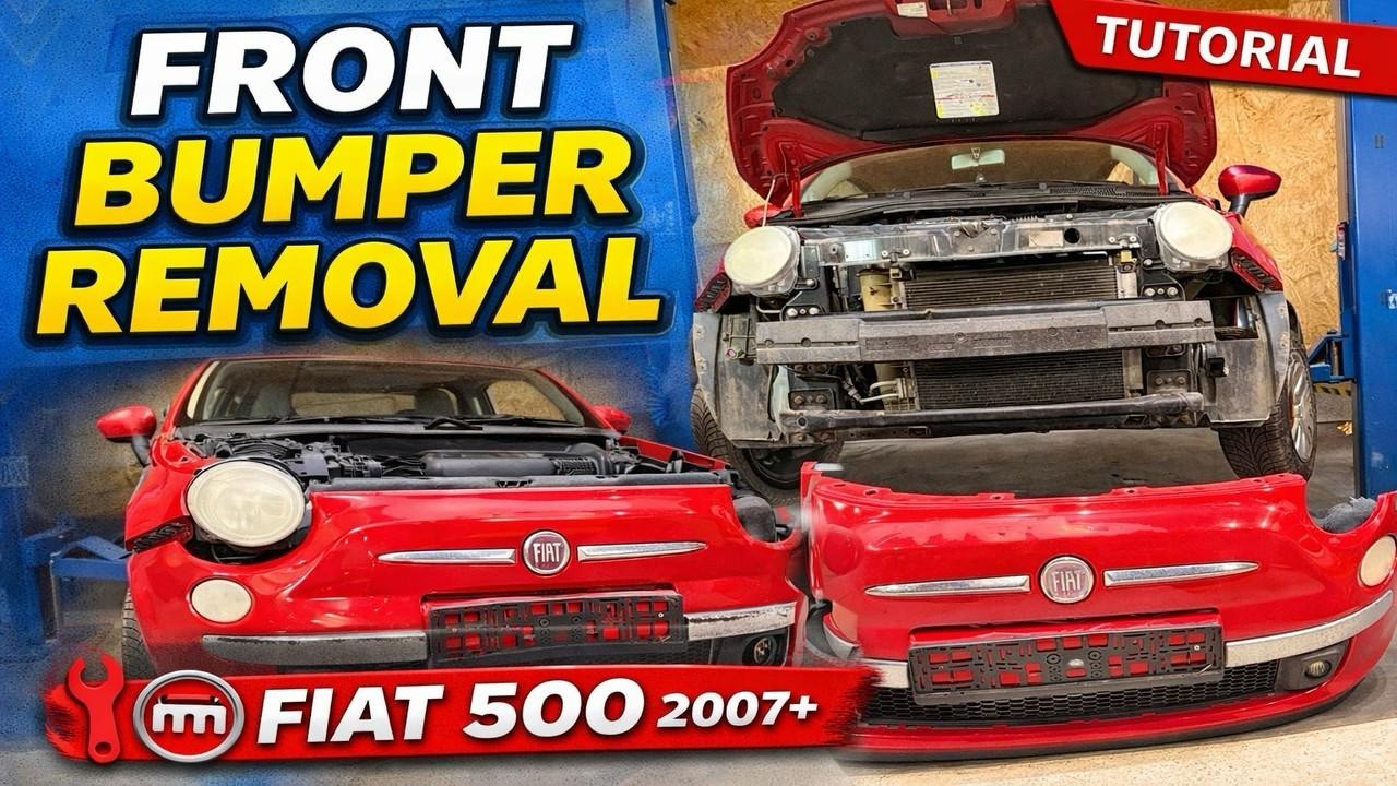 Fiat 500 2007-2016 Front BUMPER Removal- Detailed tutorial