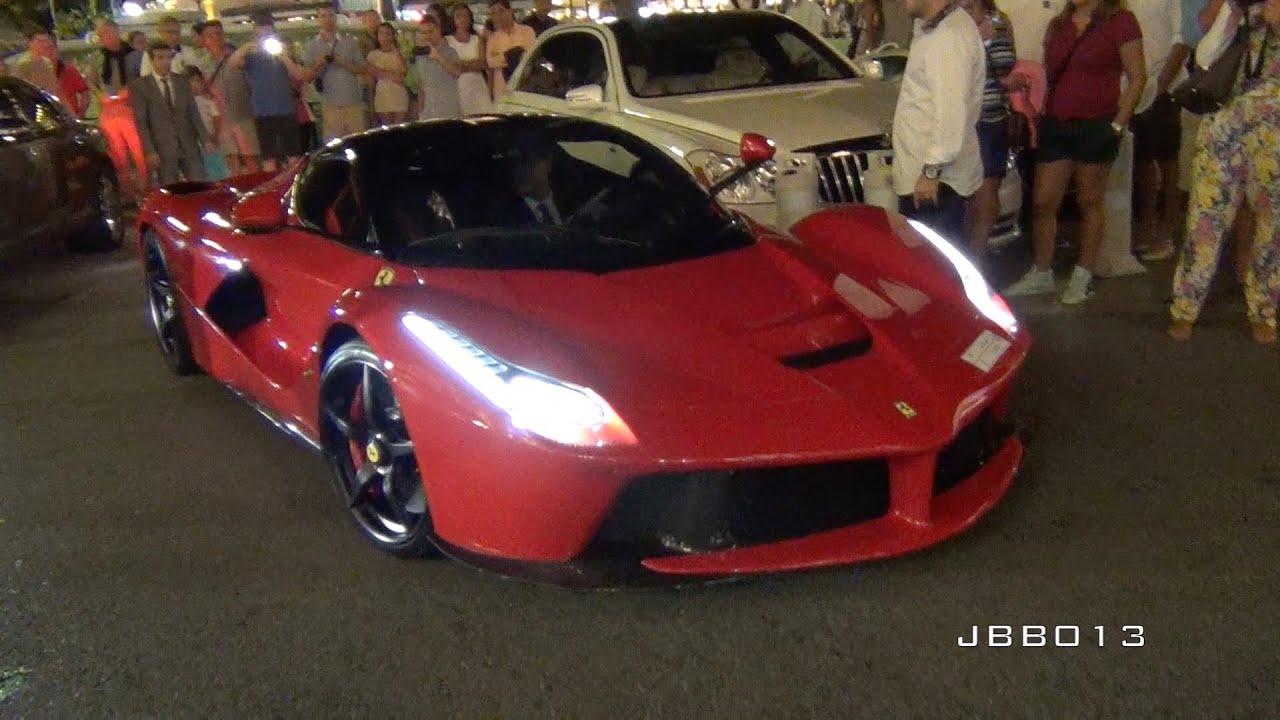 Arab Ferrari LaFerrari in Monaco - Loud Starts and Sounds
