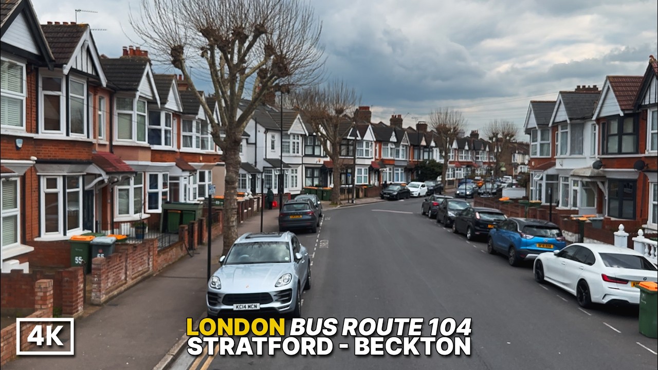 This Is What East London Looks Like by Bus 🏙️ | Route 104 Stratford to Manor Park (4K)