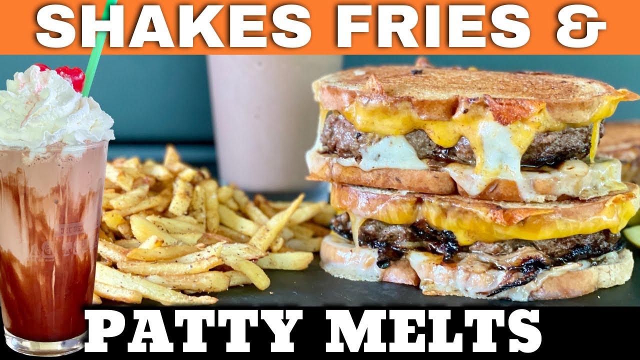 DINER BURGERS on the Griddle - Patty Melts, French Fries, & Chocolate Milkshakes!