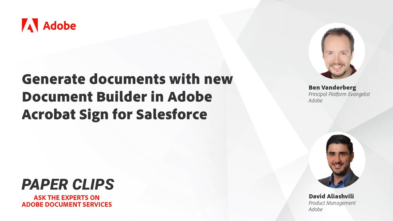 Generate document with new Document Builder in Adobe Acrobat Sign in Salesforce - Paper Clips