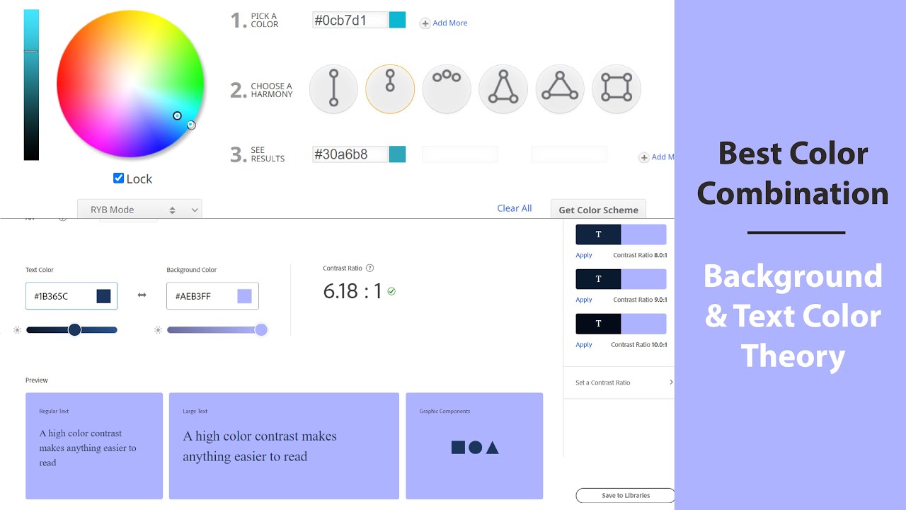 Best Background & Text Color Combination & Color Theory Class A to Z Video