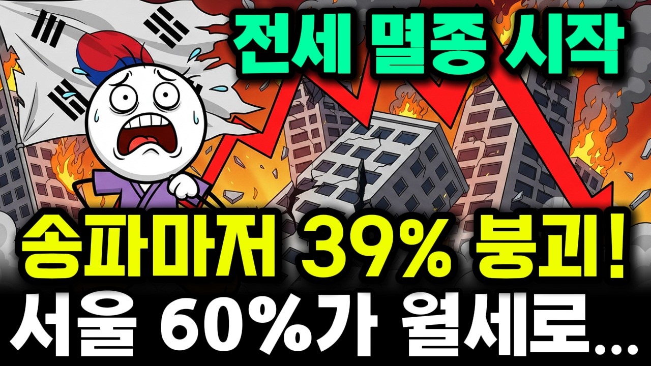 송파 전세가율 39% 붕괴! 서울 아파트 60%가 월세로 바뀐 충격적인 이유 (전세 멸종의 시작)