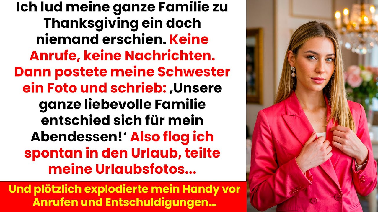 Meine Familie ließ mich an Thanksgiving allein dann postete meine Schwester das hier…