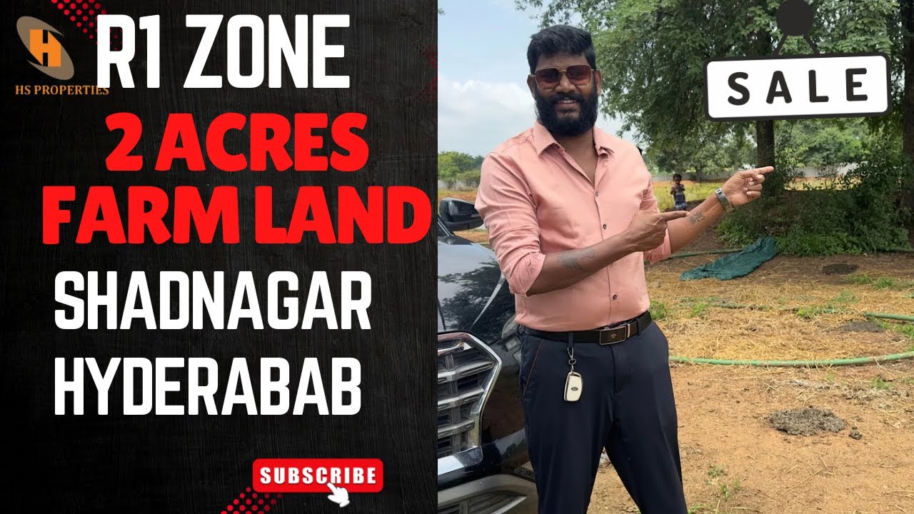 R1 Zone 2 Acres Farm Land for Sale in Shadnagar Hyderabad | HS Properties