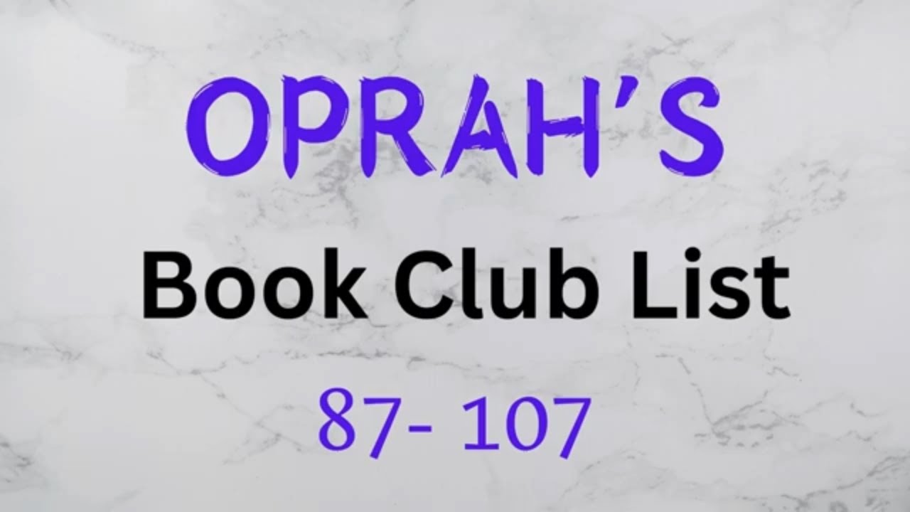 Oprah's Book Club List