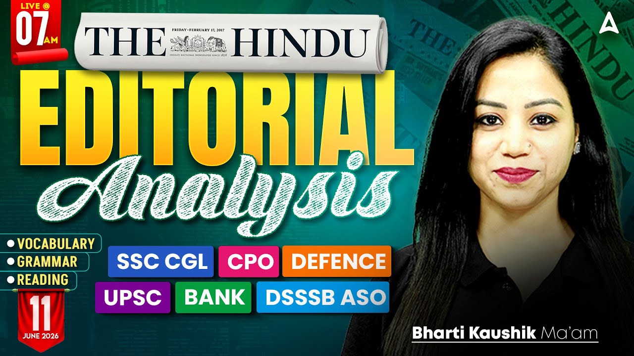 The Hindu Analysis | 11th June 2026 | The Hindu Newspaper Analysis Today | The Hindu By Bharti Mam