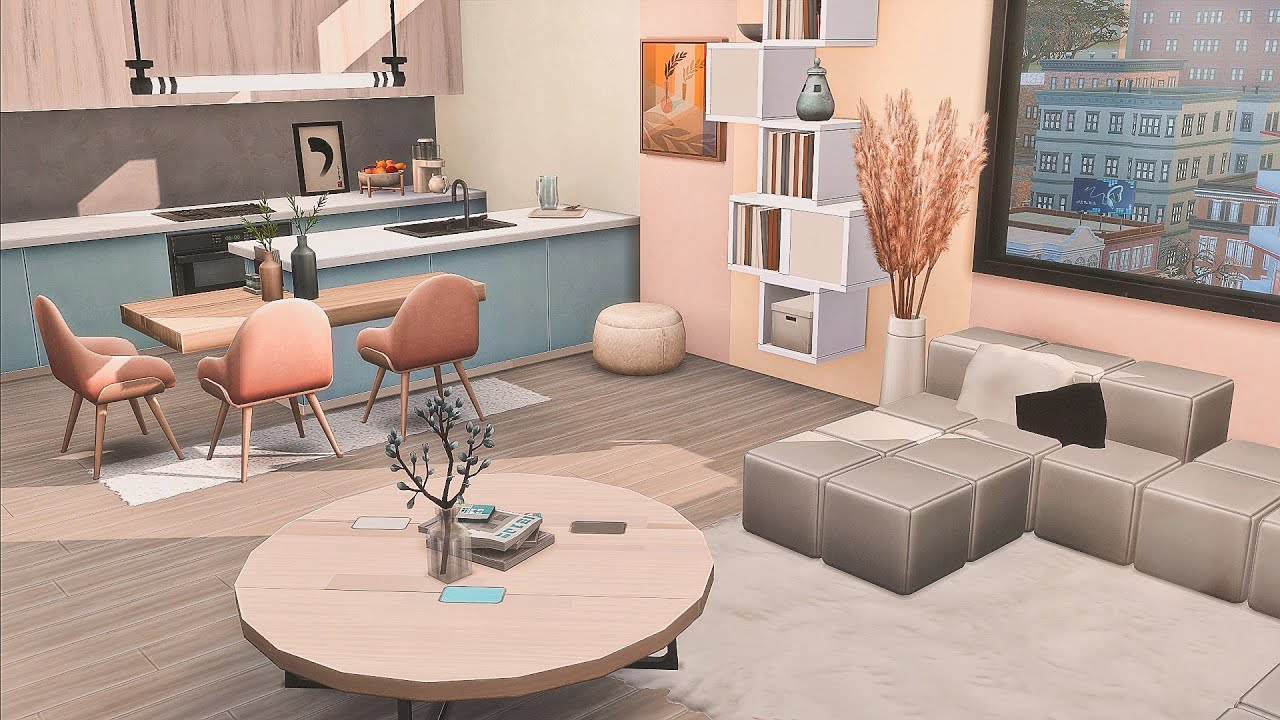 BEST FRIENDS APARTMENT | THE SIMS 4 | NO CC | Stop-motion