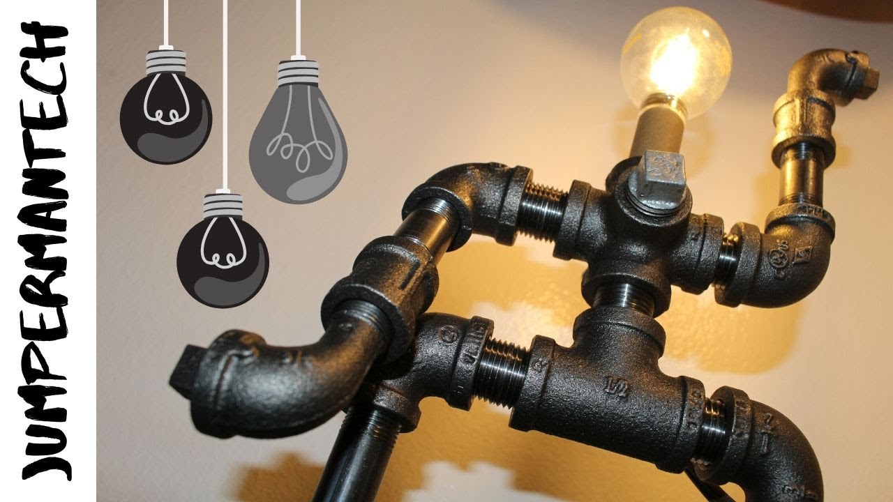 DIY Industrial Robot Pipe Lamp (Steampunk Robot Lamp) Steel Pipe Lamp DIY