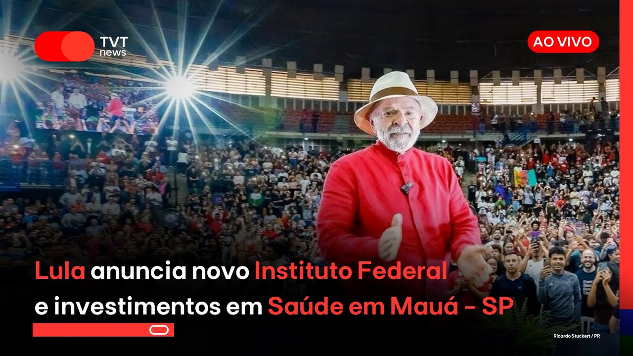 #aovivo Lula participa de cerimônia de anúncios de investimentos em educação e saúde em Mauá - SP