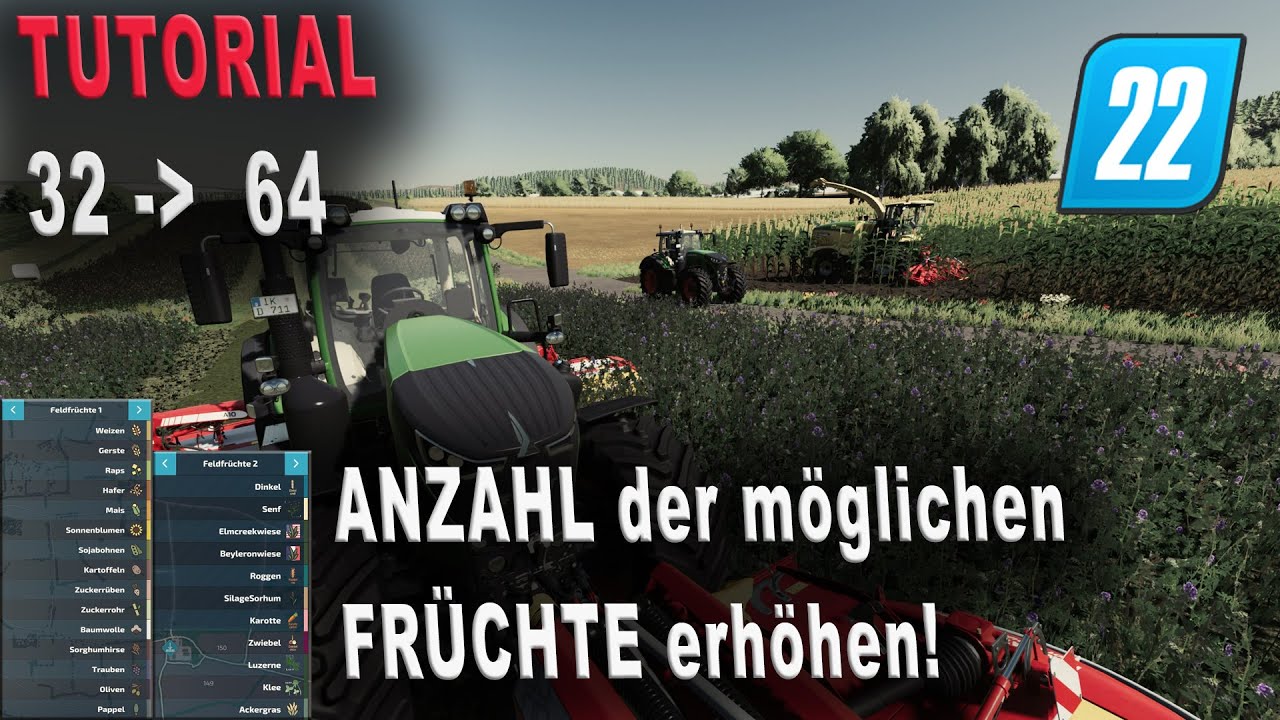 LS22 Tutorial - Wie man die Anzahl der möglichen Früchte auf einer Karte erhöht!