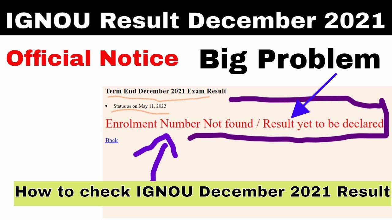 IGNOU Result December 2021 | How to check IGNOU Result December 2021
