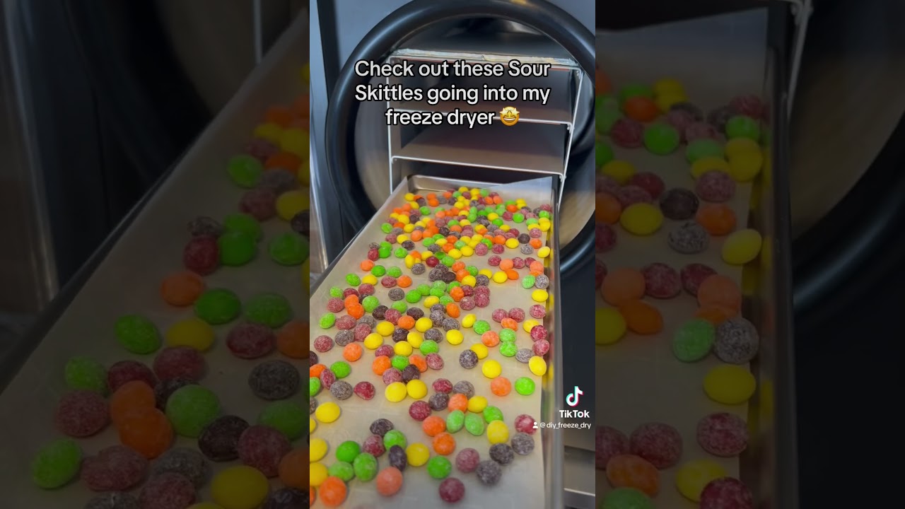 YUM! Freeze Dried SOUR Skittles! #shorts