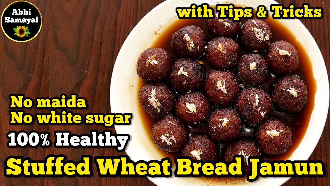 Birthday Special😀 Stuffed Wheat Bread Jamun with Jaggery | 100% Perfect tips & tricks #AbhiSamayal
