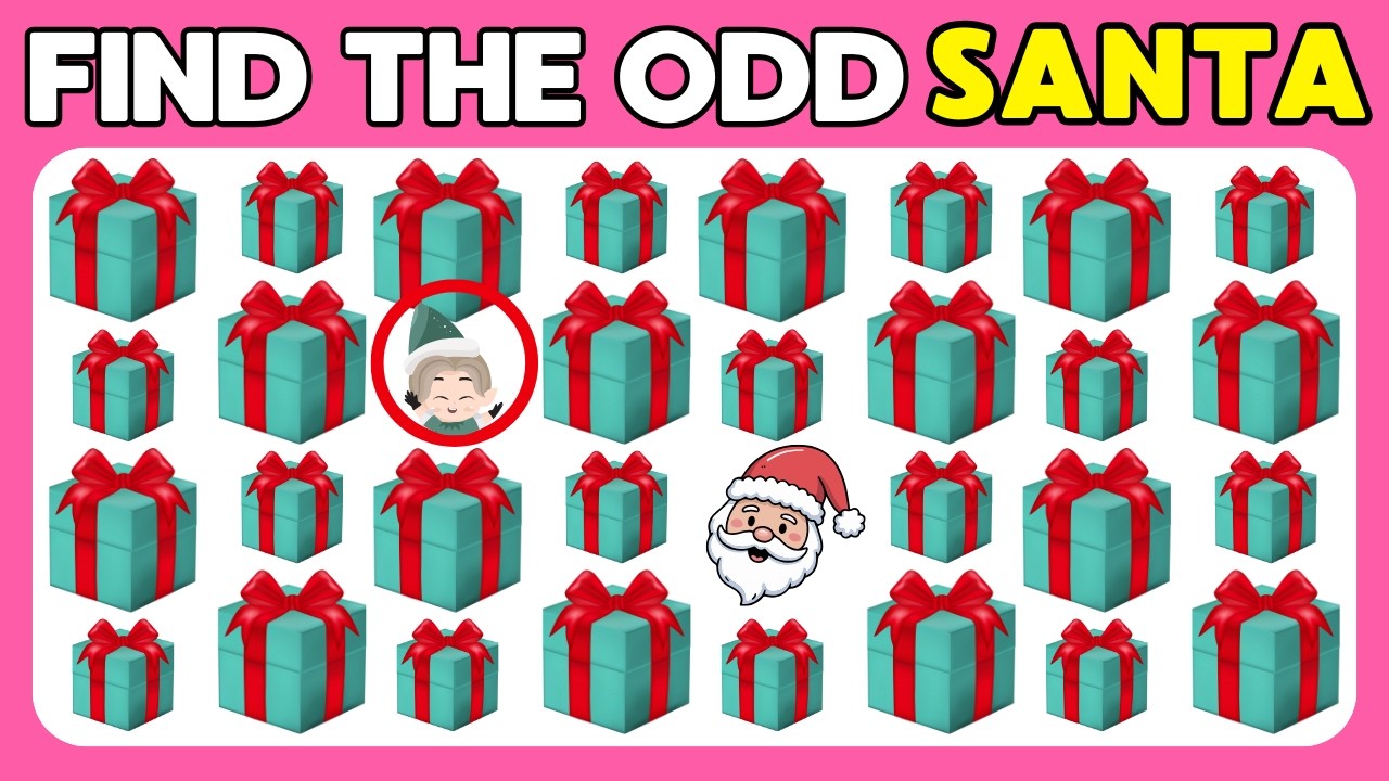 Find The Odd One Out Christmas!🎄✨ Emoji Quiz Challenge