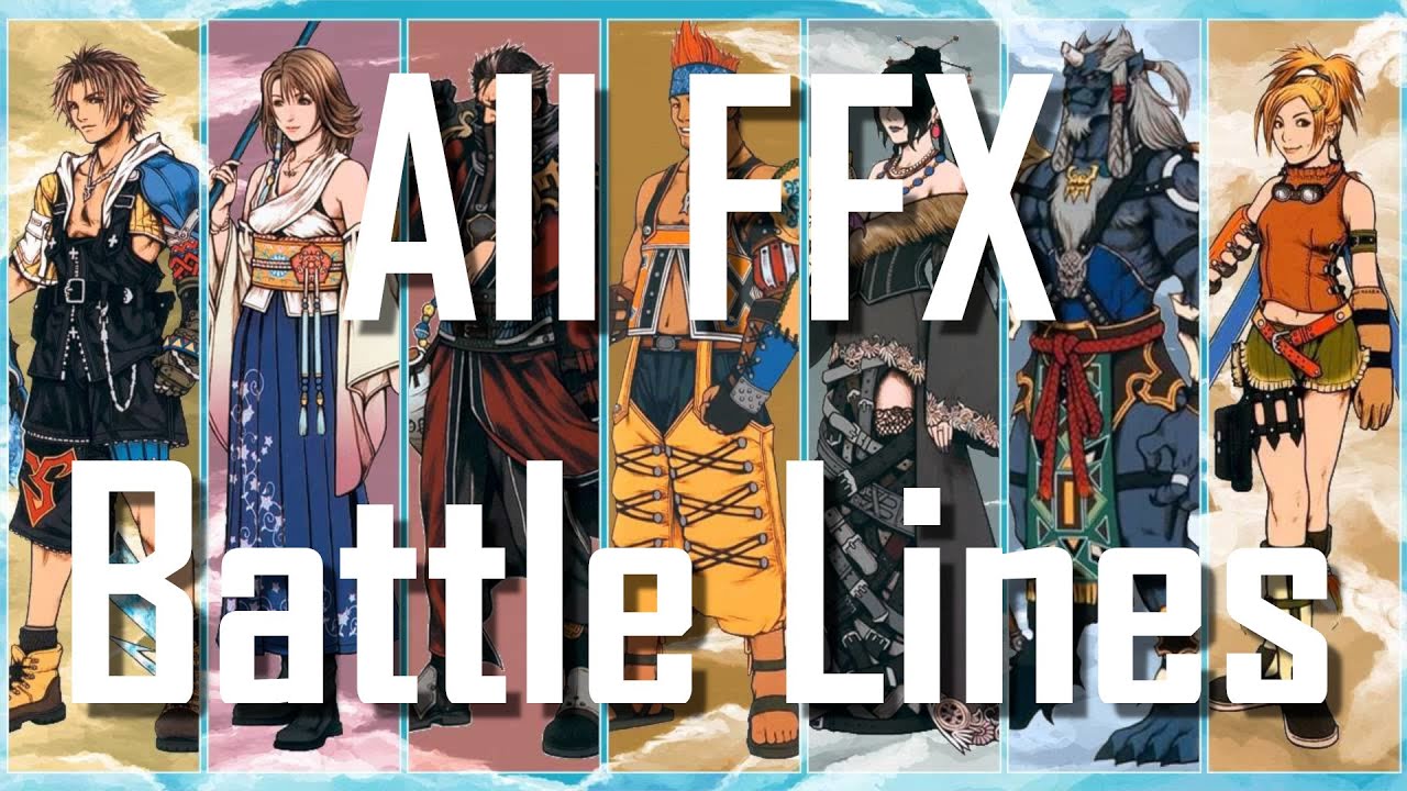 All battle dialogue (incl. RARE lines) of Final Fantasy X | Check Description