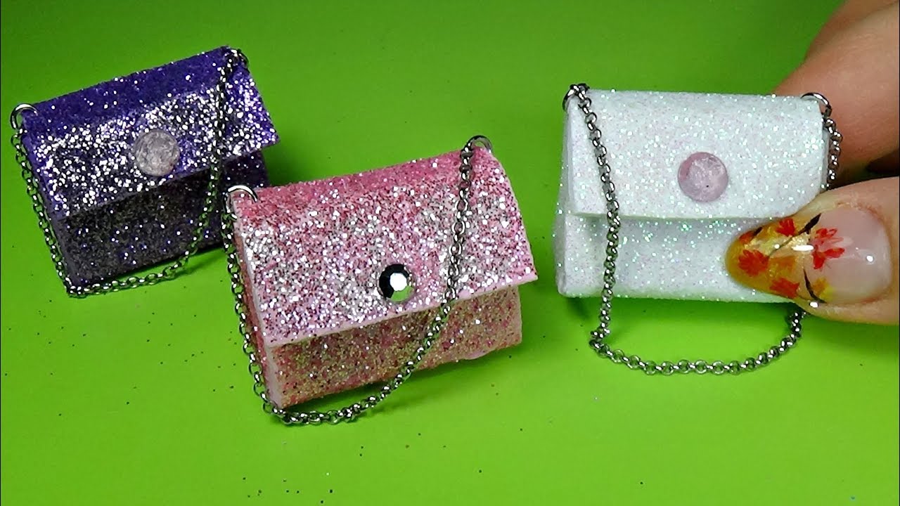 Miniature bags diy │ Easy miniature bag tutorial │ Doll Stuff