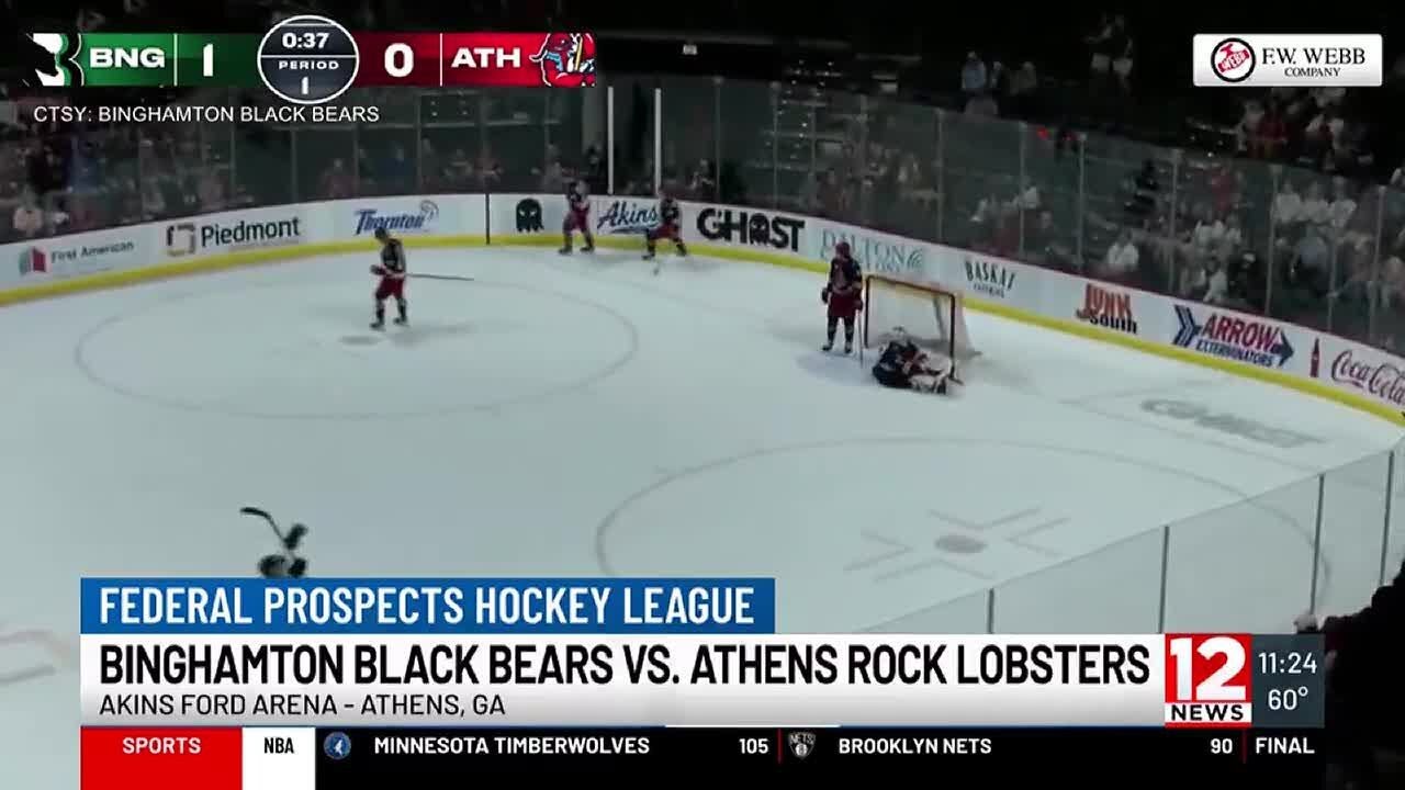 Austin Thompson&rsquo;s 2 goals lead Black Bears in win, and series split with Athens