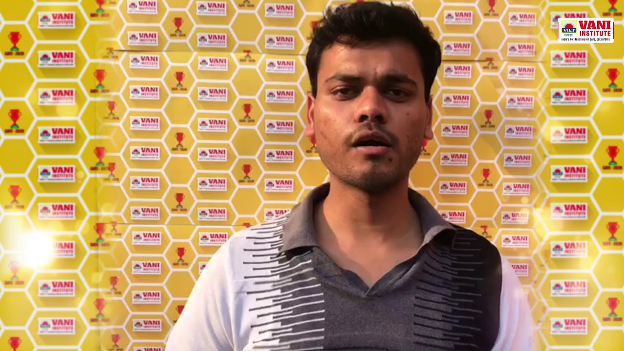 GATE 2020 CE 1ST TOPPER  AJAY SINGHAL-TOPPER-SPEAKS--VANI INSTITUTE