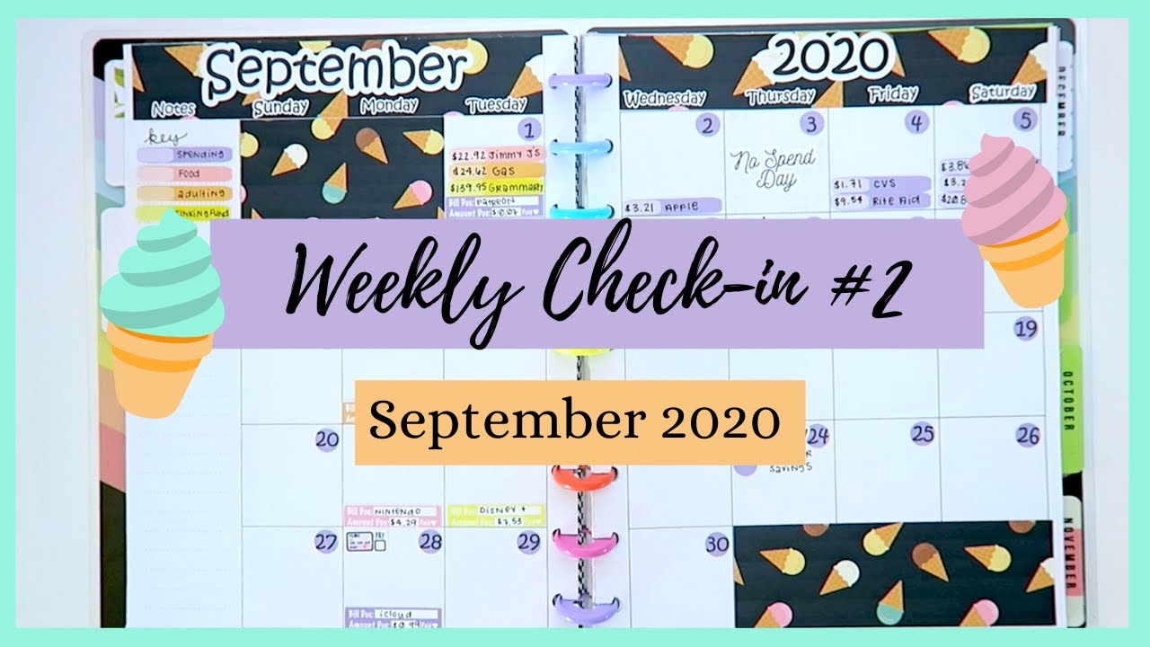 September Budget Weekly Check-in #2 | Happy Notes | The Planning Dancer