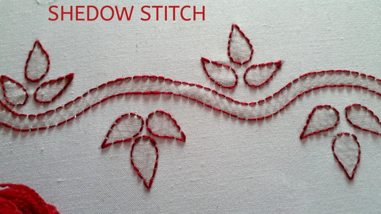 Shadow Stitch/Shadow Tanka Hand Embroidery For Beginners| F Designing