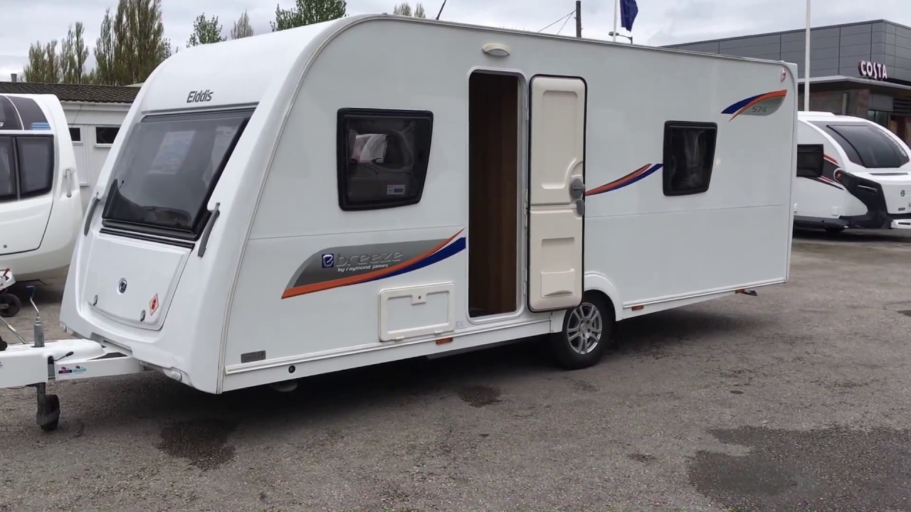 Elddis Breeze 574 twin fixed single beds 2014 4 berth Caravan for sale &pound;12500