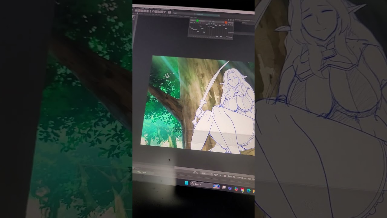 BTS: Phylla from Vaygren LT blond anime elf #howtodrawanime #anime #visualnovel #gamedevelopment