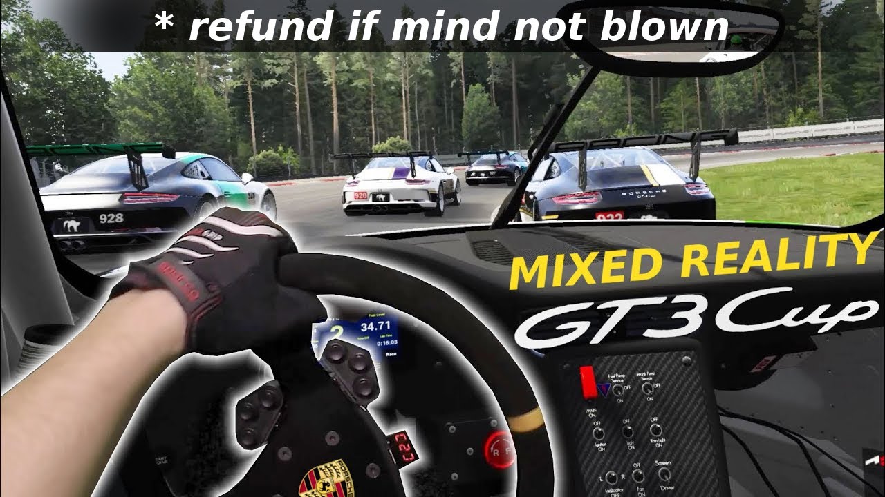 🏁 MIXED REALITY Porsche Cup at Bikernieki - Race 1 & 2 - Oculus VR / Assetto Corsa Gameplay