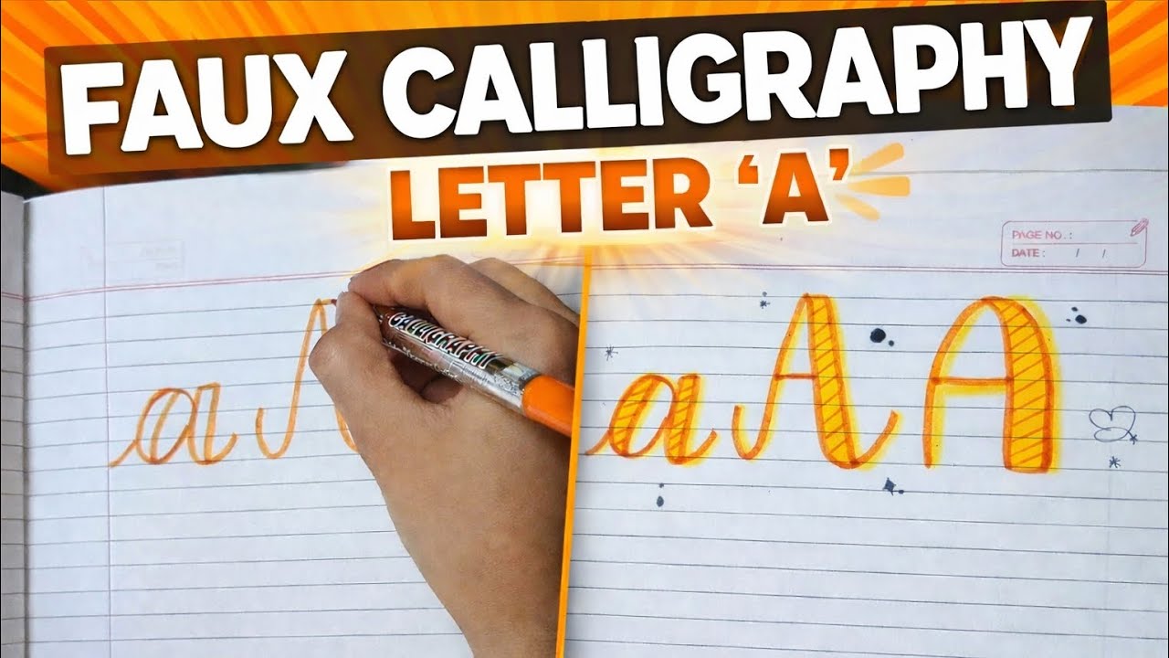 FAUX Calligraphy Letter ‘A’ | Easy Fake Calligraphy for Beginners  